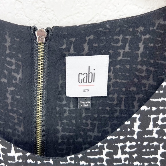 CAbi Broken Check Houndstooth Back Zip Tank Top Sleeveless Size Small S - Picture 4 of 7